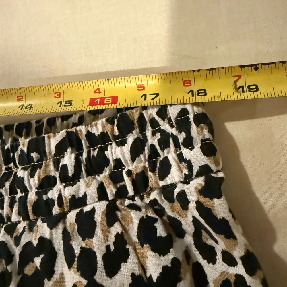 J. Crew , Leopard Print pull on cotton blend Ankle Pants, Size 12